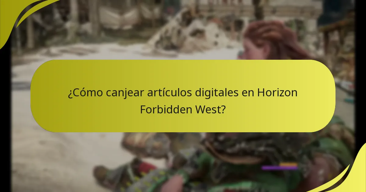 ¿Cómo canjear artículos digitales en Horizon Forbidden West?
