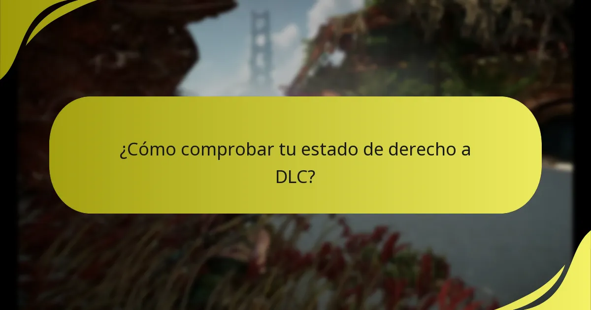 ¿Cómo comprobar tu estado de derecho a DLC?