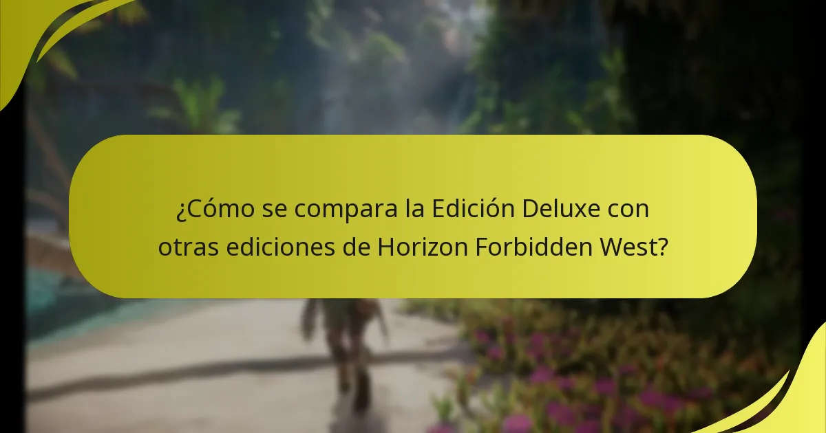 ¿Qué plataformas ofrecen la Edición Deluxe de Horizon Forbidden West?