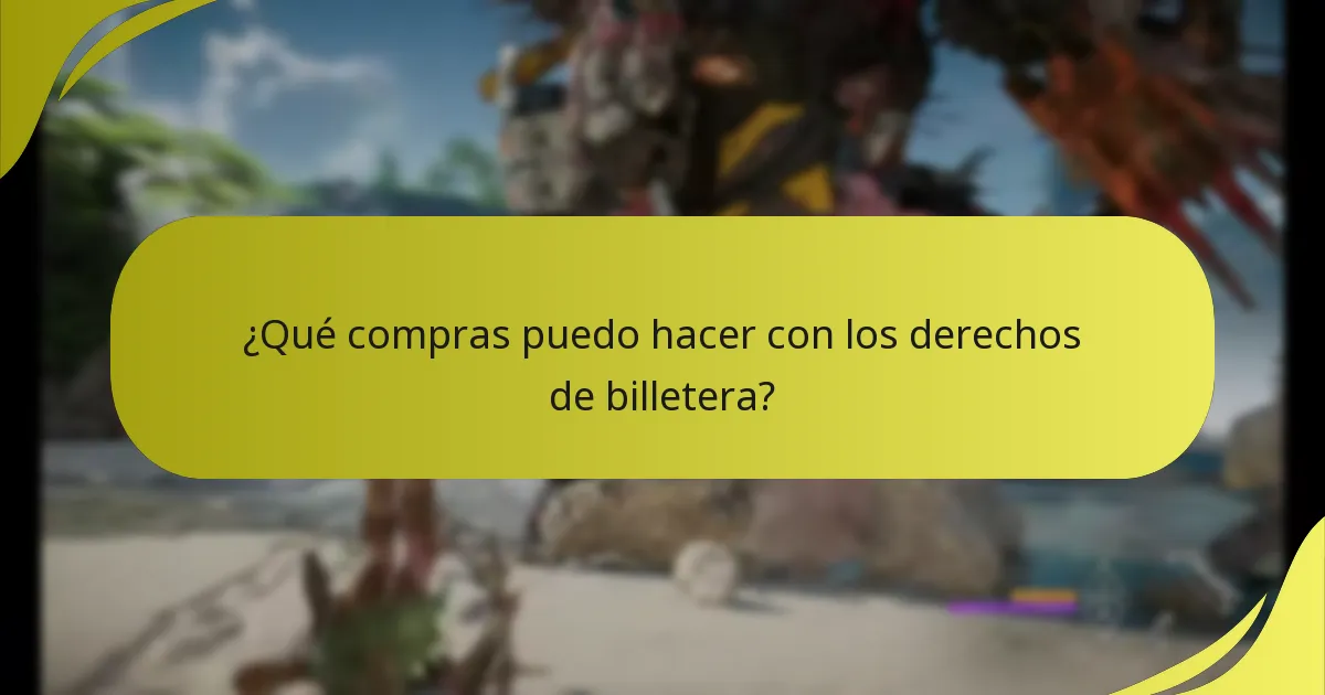 ¿Qué compras puedo hacer con los derechos de billetera?